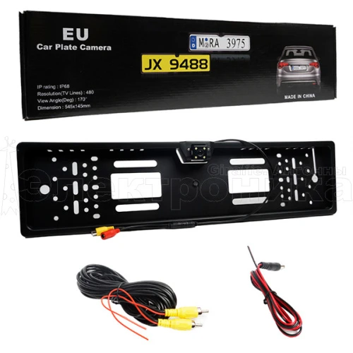 рамка для номера s120 с камерой заднего вида (угол 90 градусов)  фото