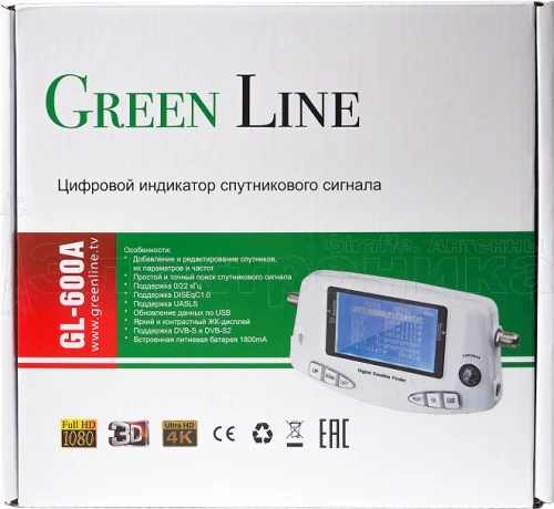 прибор для настройки антенн satfinder greenline gl-600a  цифровой измеритель спутникового сигнала  фото