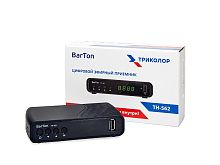 Цифровая приставка BarTon TH-562 эфирный DVB-T2/C тв приставка ТВ без абонплаты TV-тюнер медиаплеер от магазина Электроника GA