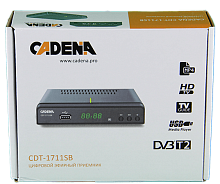 Ресивер цифровой CADENA CDT-1711SB эфирный DVB-T2/C тв приставка без абонплаты TV-тюнер медиаплеер от магазина Электроника GA