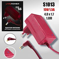 блок питания для яндекс станции алиса  sp16, адаптер 15v/1,5a, разъем 4,0*1,7, кабель 1,8м (красный)  фото