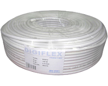кабель digiflex	rg6 uew, оплетка 48%,pvc, белый, бухта 100м  фото