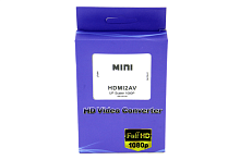 hdmi переходник конвертер  hdmi - 3rca бел   адаптер, конвертор, преобразователь     питание от usb  фото