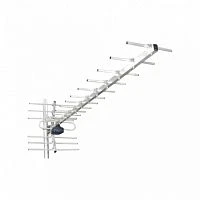 антенна тв внешняя уличная bas-1159-p орбита-19 цифровая эфирная для dvb-t2 тв наружная рэмо  фото