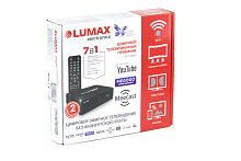 Ресивер цифровой LUMAX DV1120HD эфирный DVB-T2 тв приставка бесплатное тв TV-тюнер медиаплеер IPTV от магазина Электроника GA