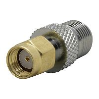 переходник rp-sma штекер – f гнездо, адаптер для соединения 3g/4g, rp-sma male – f female  фото