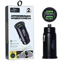 зарядное устройство carlive cr17 автомобильное в прикуриватель 2хusb 5v/2.4a черное  фото