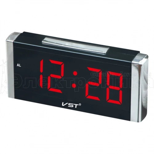 часы электронные настольные vst731t-1 красные цифры (говорящие)  фото