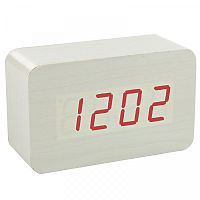 часы электронные настольные vst863-1 красные цифры (без блока) белые  фото