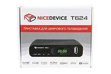 Ресивер цифровой NiceDevice T624 эфирный DVB-T2/C тв приставка бесплатное тв тюнер медиаплеер от магазина Электроника GA