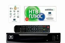 комплект нтв плюс "выгодный ресивер 711- 365",набор спутникового оборудования с подпиской на 1год  фото